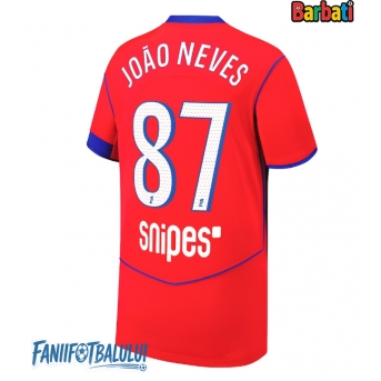 Paris Saint-Germain Joao Neves #87 Tricou Fotbal Replică 2025-26 Barbati Treilea